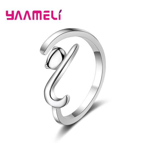 

lovely sleeping cate design finger rings smooth s90 metal bague for ladies children party xmas gift accessories jewelry, Golden;silver