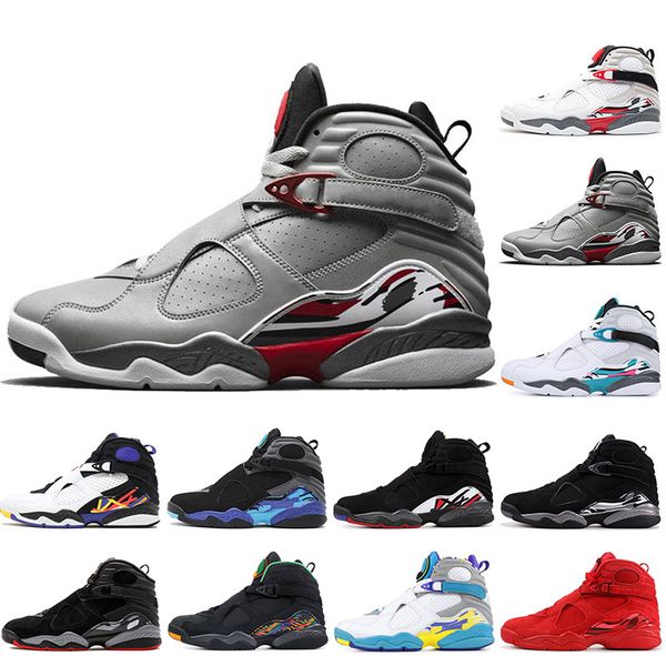 

new fashion 3m reflective 8 bugs bunny jumpman 8s basketball shoes aqua white countdown pack south beach star men shoes designer sneakers
