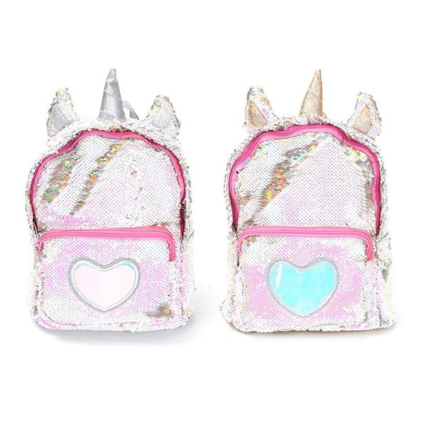 

new sequins unicorn backpack women pu leather mini travel soft bag fashion schoolbag for teenager student girls book bag satchel