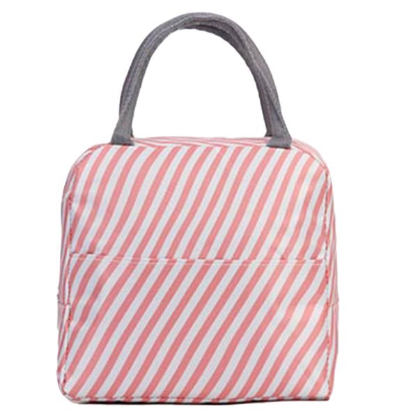 

cute painted insulation lunch bag portable convenience thickening lunch box bag for working study outing preservation, Blue;pink