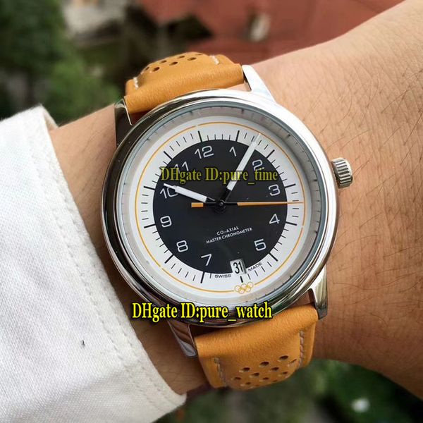 

new olympic memorial 522.32.40.20.01.002 black dial automatic mens watch commemorative edition brown leather strap watches pure_time, Slivery;brown