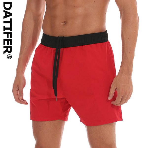 

datifer mens running shorts gym wear fitness workout male sport pants tennis training shorts elastic waist d503a