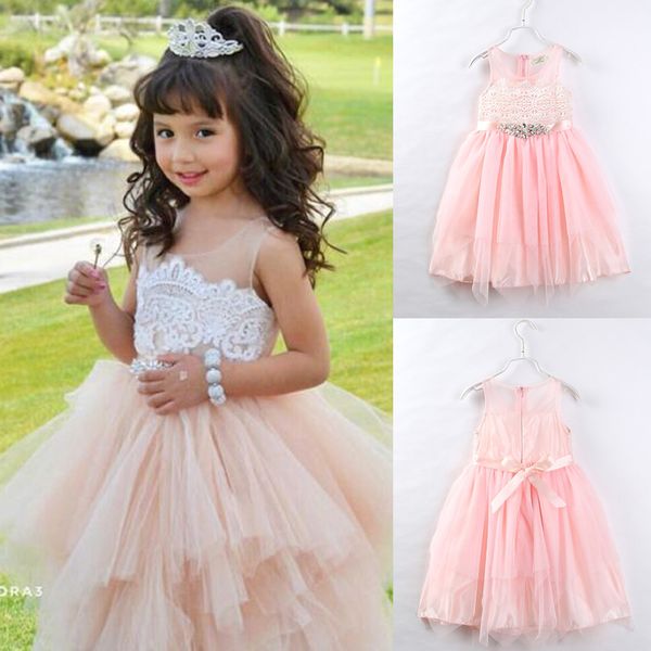 

little girls flower tutu princess dress little girl tulle dresses stylish mesh dresses 1-6 years, Red;yellow