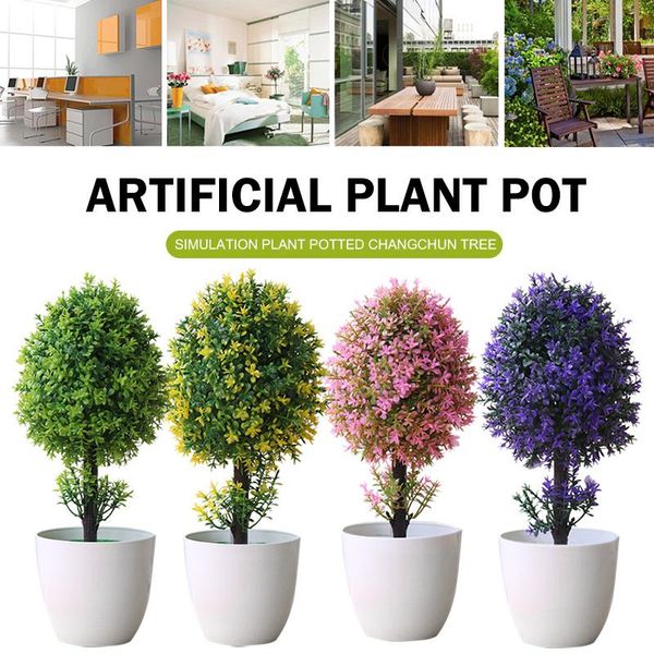

simulated potted plants evergreen tree plastic gardening wedding fake plant ornament simulation flower artificial plant diy