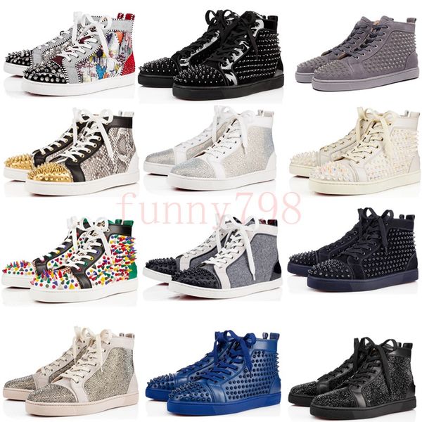 

De igner luxury men red bottom hoe high help chri tian bottom louboutin kry tal pike donna men runner women neaker chau ure