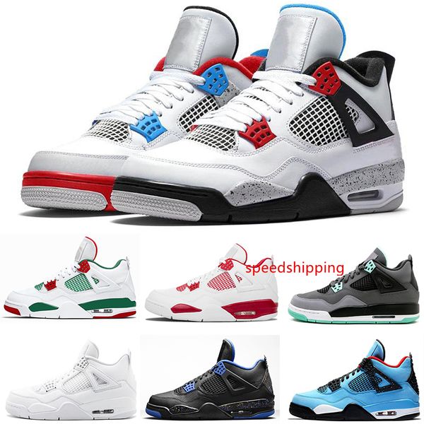 

36-47 bred cool grey 4 4s mens basketball shoes mushroom encore what the pizzeria royalty black cat men women trainers sports sneakers