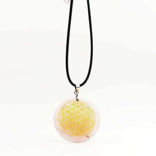 

30мм высокого качества натурального камень кварц белого кристалл кулон маятник цветок жизнь подвески 7 чакры pendule ms ожерелье, Silver