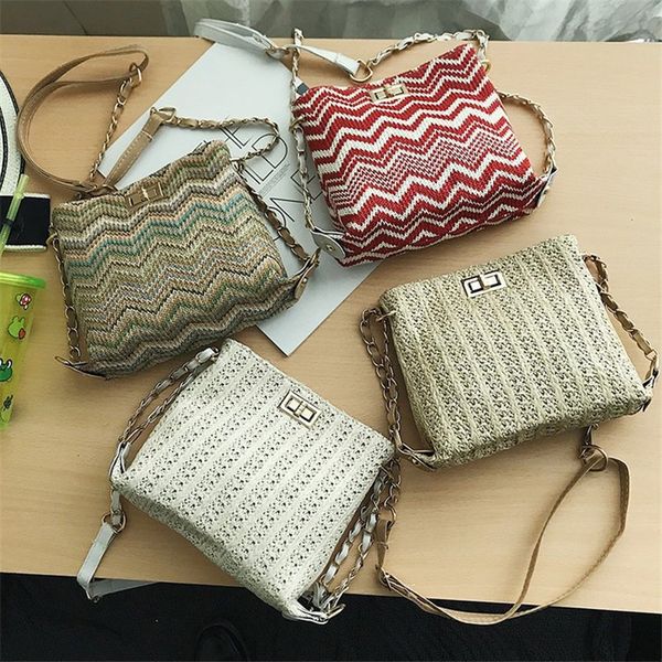

vintage women's straw plait small square bag one shoulder slanted across beach bags