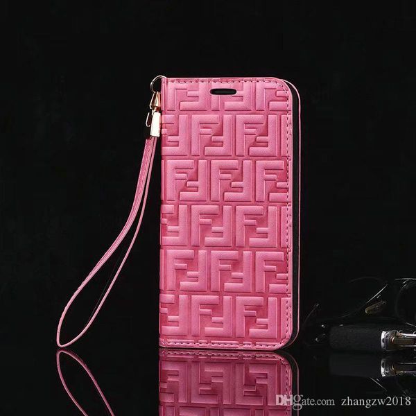 

luxurious brand embossed letter f flip wallet leather case phone case cover for iphone xs max xr x 7 7plus 8 8plus 6 6plus with card slot