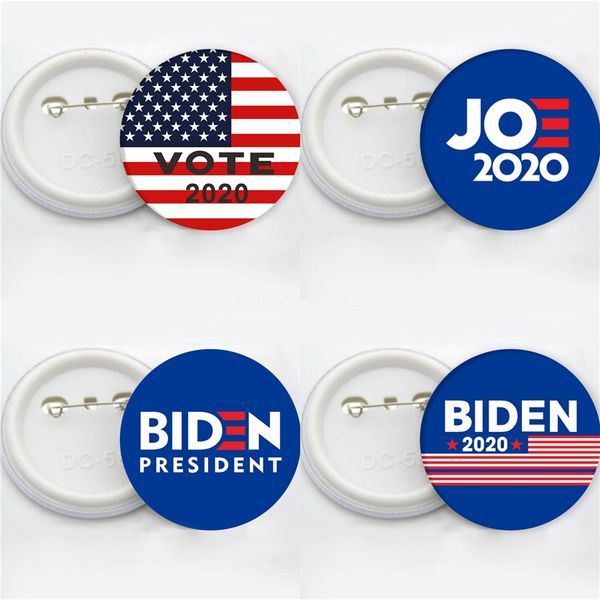

8 styles joe biden brooch 2020 us presidential election biden badge tinplate election badge party favor zza2221 3000 1pcsn#842