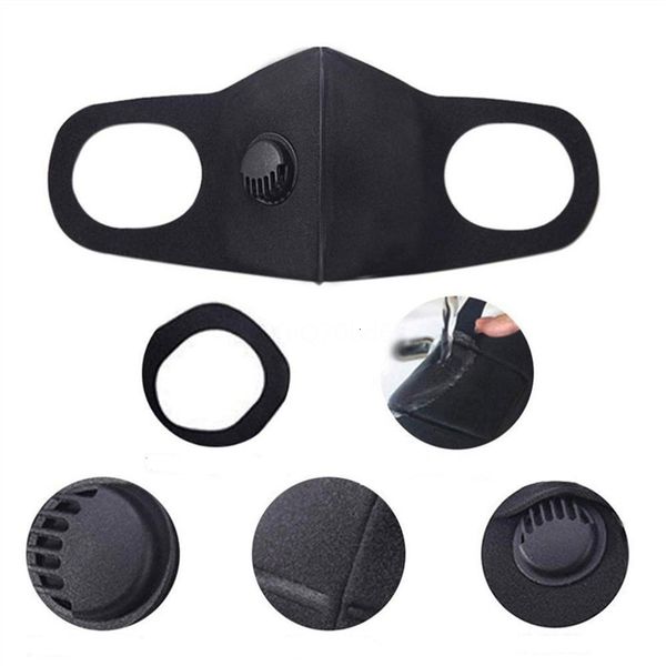 

dhl ship6color breathable sponge black face mask reusable anti pollution fashield wind proof mouth er 3min