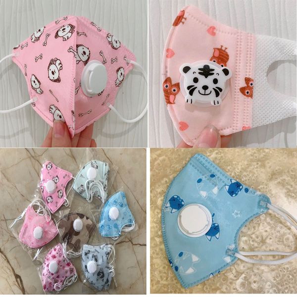 

дети mascherine ffp2 дети мультфильм маски для лица активный угольный фильтр дыхательный клапан pm2.5 антивирус дымка пылезащитная защитная