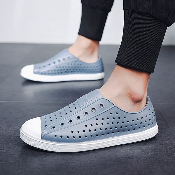 

2020 summer beach sandals wnc native mules couples hollow sandalias slip-on casual men sports sneakers eva sandals 36-45, Black