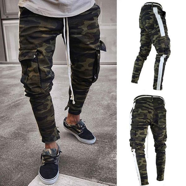 

mens skinny stretch denim pants pleated ripped freyed slim fit jeans trousers, Blue