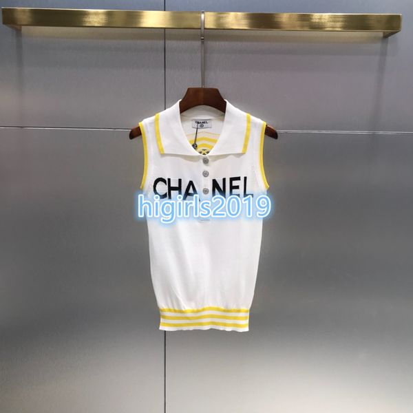 

Высококачественные женские девочки летние жаккардовые футболки с буквами SLEEVELESS