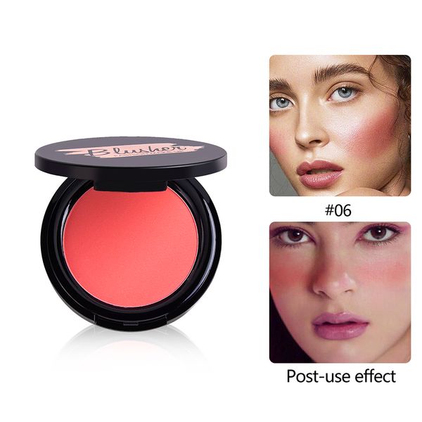 

6 color blush cosmetics long-lasting cheek matte blusher pigment face base mineral palette waterproof makeup blushers