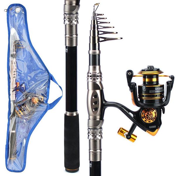 

fishing rod combo 13bb fishing reel wheel portable travel rod spinning combo 1.8m
