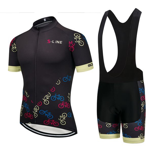 

2019 team s line cycling clothing bike jersey 9d ropa ciclismo quick dry mens bicycle summer cycling jerseys gel pad bike shorts, Black;blue