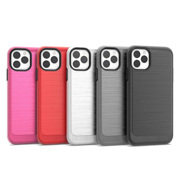 

for iphone 6 7 8 6s 8 plus case carbon fiber slim armor brushed tpu phone case cover for iphone11 pro max