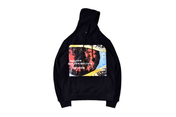 

hip hop mens designer hoodies fashion rapper album graffitti long sleeve pullover streetwear teenagers hooded sweatshirts, Black