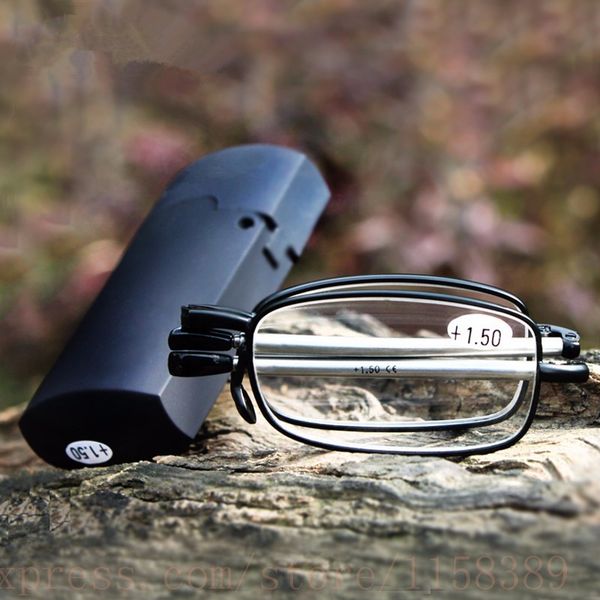

jn impression telescopic arms folding reading glasses with flip-case diopter +1.25 1.75 2.25 2.75 3.25