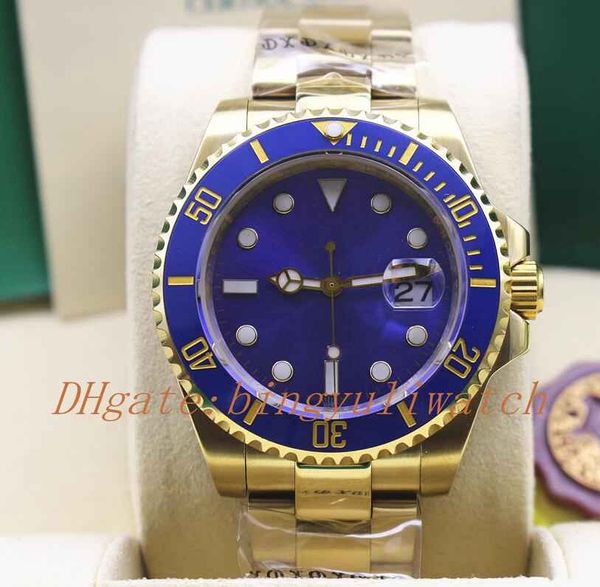 

2019 new factory supplier luxury wristwatches sapphire 40mm 116618 ceramic bezel blue dial automatic mechanical mens watch men's watche, Slivery;brown