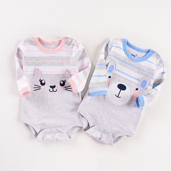 

Cartoon Printed Romper Bodysuit Outfit Clothes Newborn Infant Baby Girls Boys Lively twins baby clothes Romper body dziecko