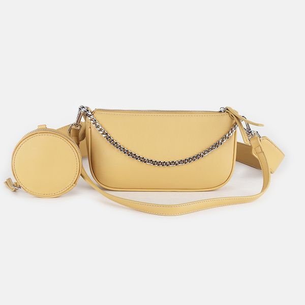 

2020 new women's shoulder bag korean version of solid color ladies clutch bag fashion wild ladies shoulder