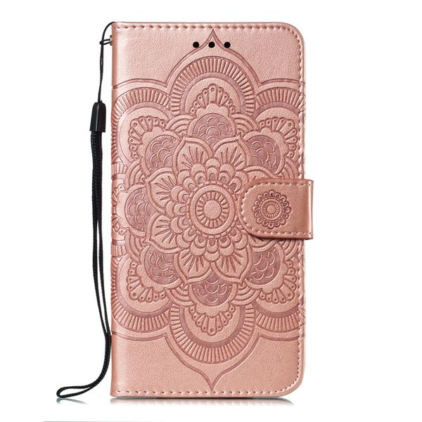 

mandala embossing cover for xiaomi redmi 6/redmi 6a/redmi 6 pro/redmi go case flip stand pu leather wallet mobile phone bags
