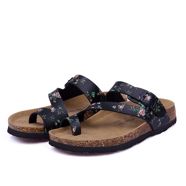 

men fashion cork sandals slipper 2019 new male summer mixed color casual beach slip on flip flops slides shoe flat 35-45 t200408, Black