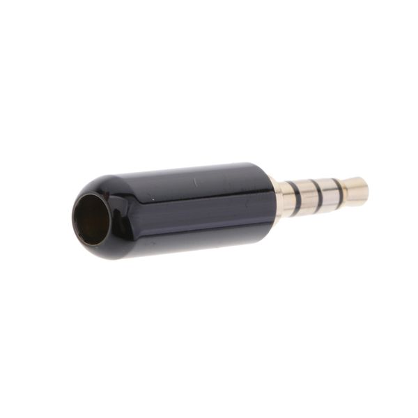 

5x 3.5mm 1/8" trrs 4 pole male plug a/v solder connector black