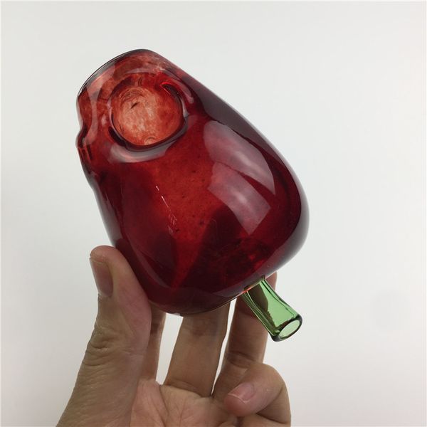 Pyrex Pipe Apple Shape Стеклянные Трубки Лучшее Качество Бонг Ручной Курительные Принадлежности Красивые Трубочного Табака бесплатная доставка