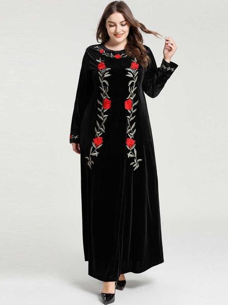 

2020 elegant islam dress muslim long sleeve evening dress dresses evening, Red