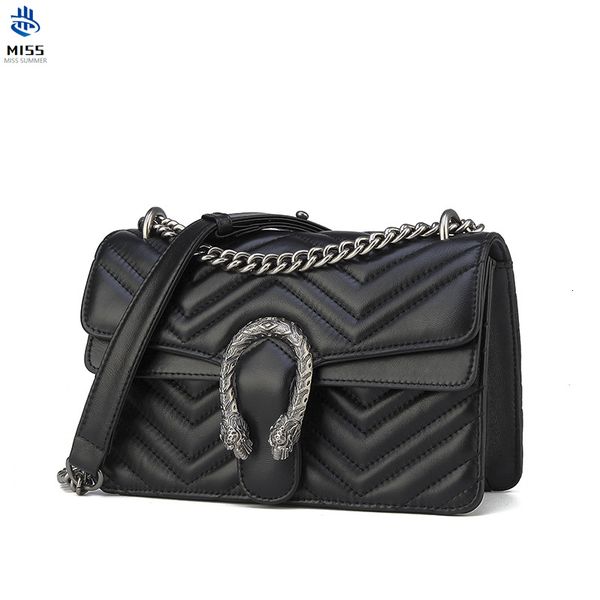 

2019 spring and summer new classic leather ladies handbag shoulder bag luxury chain evening dress ladies messenger