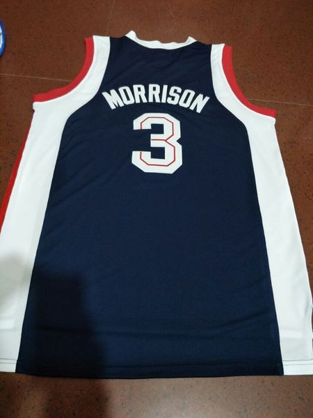 

custom blue white basketball jersey gonzaga bulldogs adam morrison #3 full embroidery size s-4xl or custom any name or number college jersey, Black;red