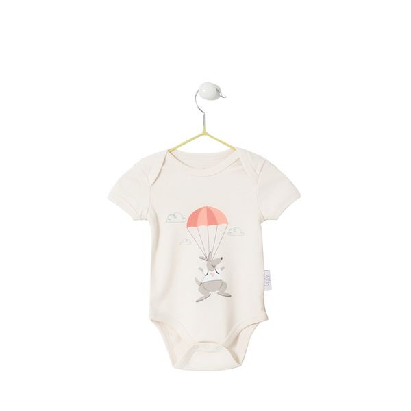 

red kangaroo baby organic cotton short sleeve bodysuits (0mth, White
