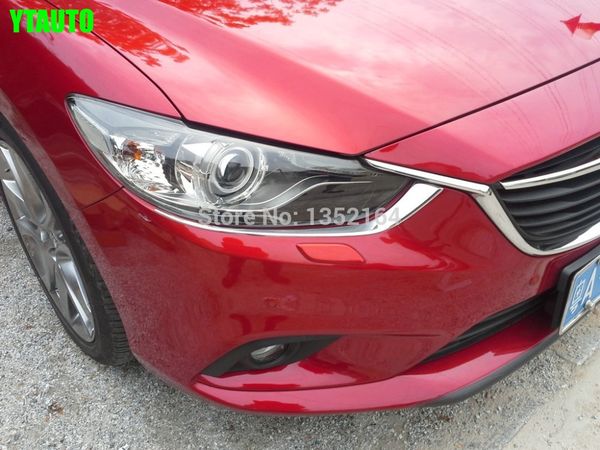 

car head light cover,auto front light trim for 6 atenza 2014 2015,abs chrome,2pc/lot,ing