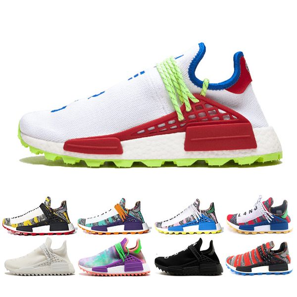 

human race solar pack sneaker homecoming core black holi afro hu trail nobel ink pale nude mens womens sports running shoes size 36-45