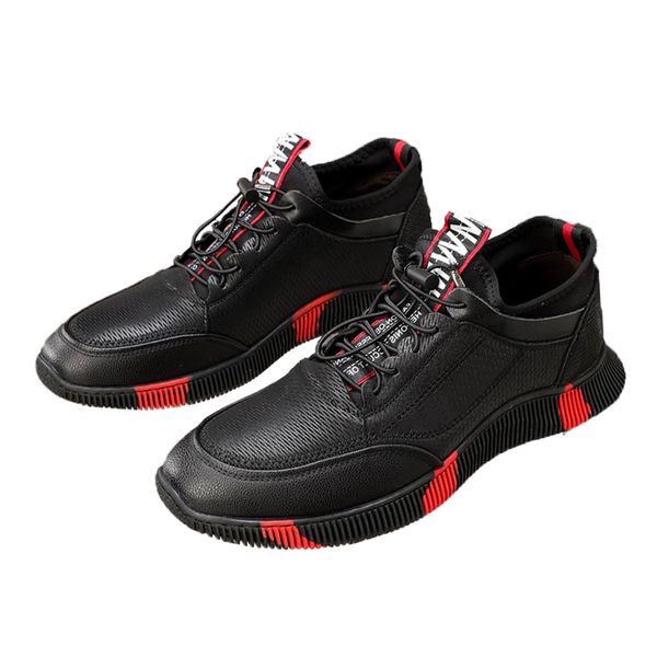 

new lightweight casual shoes fashion wild men's laced up casual shoes sports shoes shoessize38-44 original packaging, Black