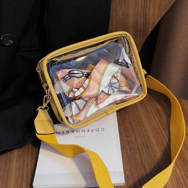 

new design fashion transparent square bag elegant unique scarf crossbody bag shoulder width 18cm height 14cm thickness 6.5cm