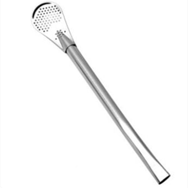 

reusable stainless steel drinking straws yerba mates tea strainer drinking straws filtered spoon straw drinking accessories