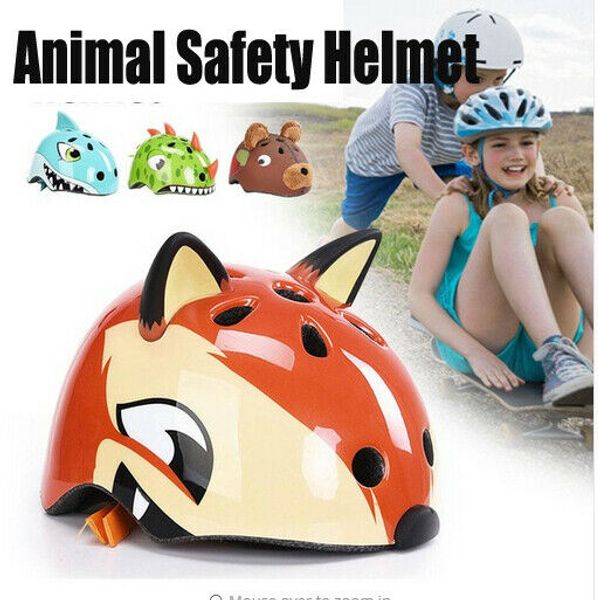 

bicycle helmet child bike dinosaur fox chipmunk bear cycle scooter skateboard