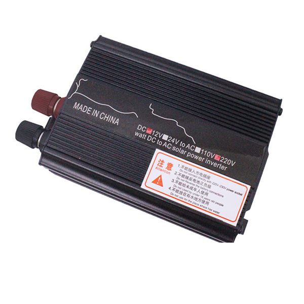 

1000w easy install black 12v 24v to 220v accessories portable universal voltage car inverter solar powered replacement power