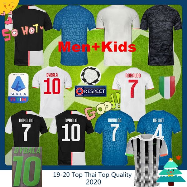 

19 20 juventu jer ey ronaldo dybala de ligt pjanic occer jer ey 2019 2020 italy buffon men kid juve port football hirt jer ey uniform, Black;yellow