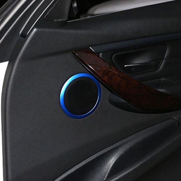 

интерьер автомобиля молдинги 4шт металл автомобильный динамик декор кольцо стайлинг наклейка аксессуары для 3 серии f30/f34 / 320 / 328