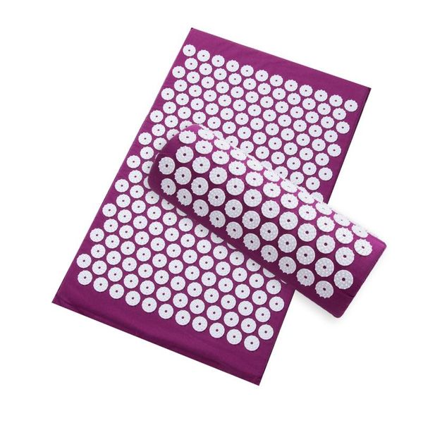 

massager cushions acupressure mats pillow yoga mats relieve back pain spike mat head neck foot needle massager