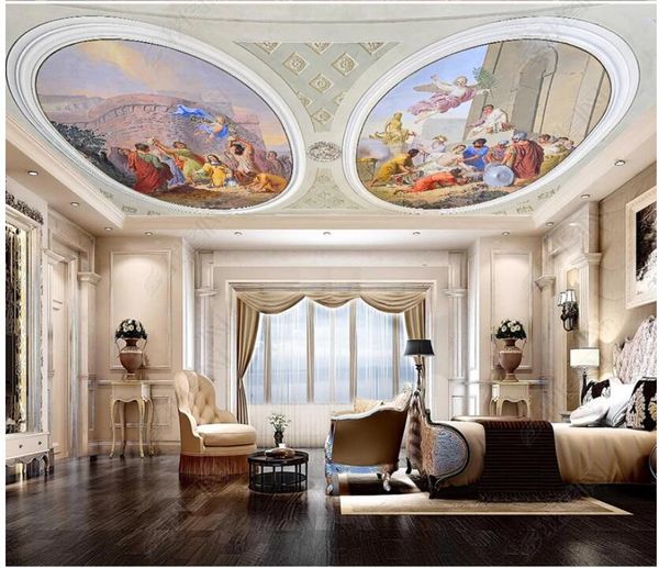 

3d ceiling murals wallpaper custom p european-style sacred gods and myths living room home decor 3d wall murals wallpaper for walls 3 d