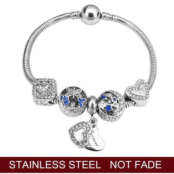

charm bracelets 2021 crystal beads bangles silver plated for women friendship pulseras fashion girl gift, Golden;silver