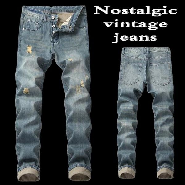 

2020 patchwork skinny jeans for man slim fit biker holes cotton denim pants destroyed ripped design men jeans stretch, Blue
