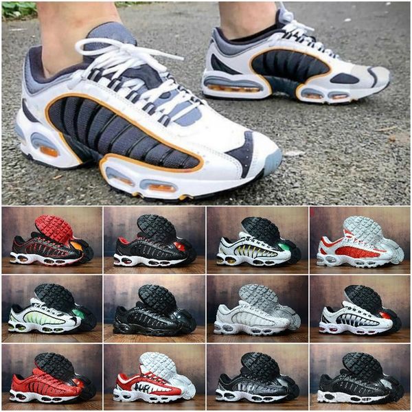 

2019 new running shoes white tn tailwind iv mv mens gray red black green designer sports sneakers athletic trainers size 40-45, White;red